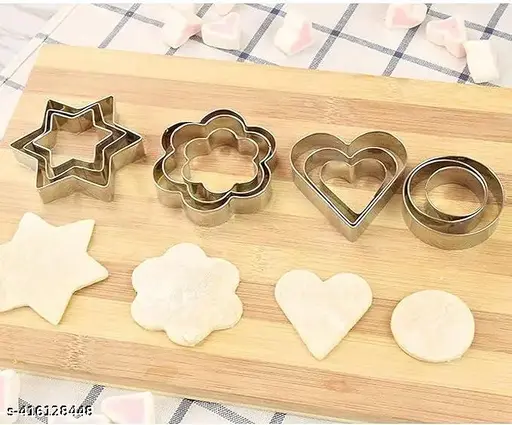 12 Pcs Stainless Steel Cookie Biscuit Cutter Set