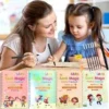 Magic Book for Kids Writing and Drawing 4 Books 1 Magic Pen and 10 Magic Refills Handwriting Practice