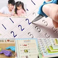 Magic Book for Kids Writing and Drawing 4 Books 1 Magic Pen and 10 Magic Refills Handwriting Practice