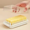 White Plastic Butter Dish With Lid