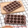 Silicone Chocolate Mold 15 Cavity Donut Ring Maker Mold