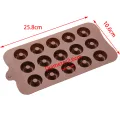 Silicone Chocolate Mold 15 Cavity Donut Ring Maker Mold