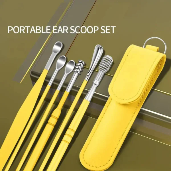 Ear Wax Cleaning Kit, 6 Pcs Ear Pick Tools, Wax Removal Kit, Ear Cleaning Tool Set