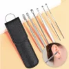 Ear Wax Cleaning Kit, 6 Pcs Ear Pick Tools, Wax Removal Kit, Ear Cleaning Tool Set