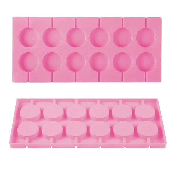 Lollipop Mold Round Silicone 12 Cavity