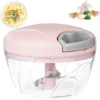 EOTIA Food Processor Manual Vegetable HAND Chopper 3 Blades, Vegetable Hand Cutter, Hand Chopper, Small Kitchen Appliances