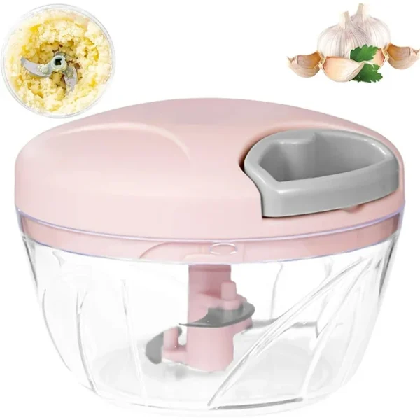 EOTIA Food Processor Manual Vegetable HAND Chopper 3 Blades, Vegetable Hand Cutter, Hand Chopper, Small Kitchen Appliances