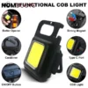 COB Rechargeable Keychain Light 3 Modes Mini Flashlight Keychain