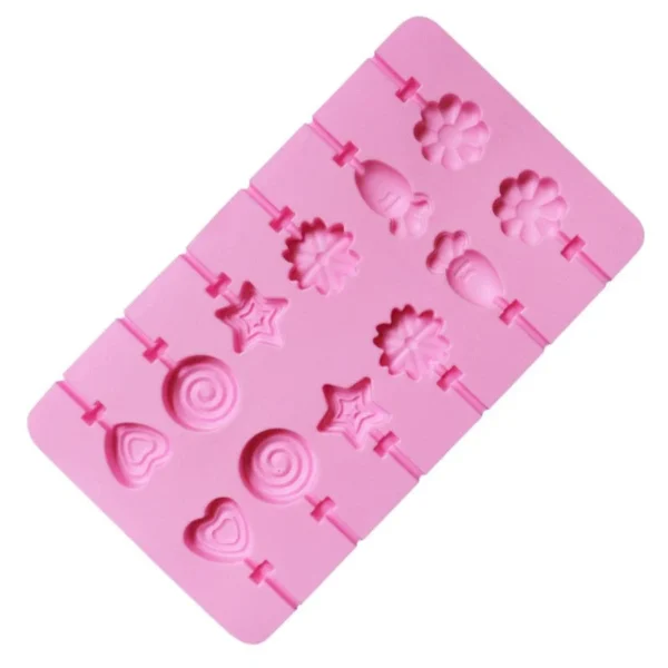 Multi Design Silicone Lollipop Mold 12 Cavity