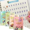 Set of 4 Sank Magic Learning Book with Magic Pen , Practice book For Montessori children Tracing Handwriting