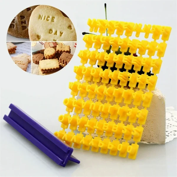 Fondant Alphabet SMS Embosser Cutter Set Plastic