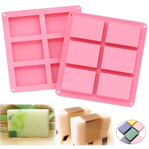 Rectangle Shape Baking & Soap Mold 6 Cavity