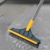 Bathroom Cleaning Brush with Wiper 2 in 1 Tiles Cleaning Brush Floor Scrub Bathroom Brush with Long Handle 120°