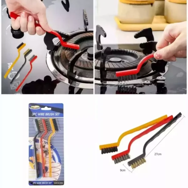 3 Pcs Wire Brush Set