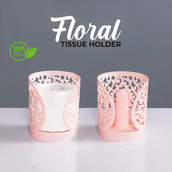 Floral Round Shape Tissue holder for kitchen living room, bathroom, drawing room, car, office