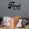 Floral Round Shape Tissue holder for kitchen living room, bathroom, drawing room, car, office