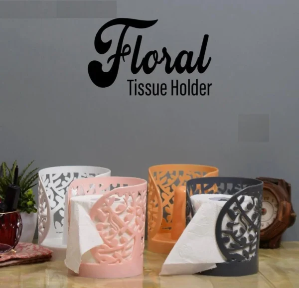 Floral Round Shape Tissue holder for kitchen living room, bathroom, drawing room, car, office