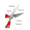 Kitchen Scissors Stainless Steel Meat & Vegetable Cutter with Built-In Nut Cracker & Bottle Opener
