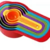 6 Pcs Multi Measuring Spoon Cup Set Multicolor