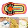 6 Pcs Multi Measuring Spoon Cup Set Multicolor