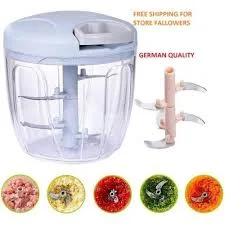 Manual Speedy Chopper | Large Speedy Chopper 5 Blades 900ml | Vegetable Cutter and Slicer | Multifunctional Food Processor