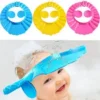 Silicone Baby Head Cover With Eyes And Ear Protection - Shower Cap - Random Color