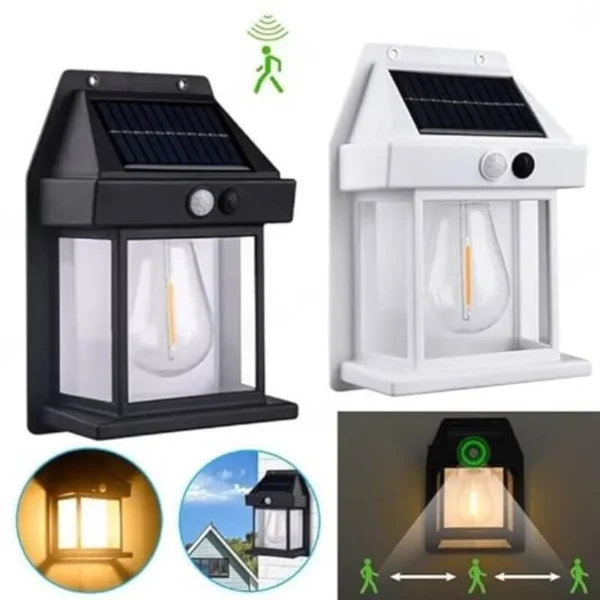 Solar Charge Motion Sensor Solar Waterproof Wall Lamp (Mix/Random color)