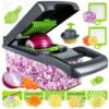 16 in 1 Multifunctional Vegetable Chopper Slicer Shredder with Basket Fruit Slicer Potato Shredder Carrot Grind