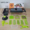 16 in 1 Multifunctional Vegetable Chopper Slicer Shredder with Basket Fruit Slicer Potato Shredder Carrot Grind