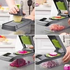 16 in 1 Multifunctional Vegetable Chopper Slicer Shredder with Basket Fruit Slicer Potato Shredder Carrot Grind