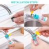 New Fan Faucet With Clip 360 Adjustable Flexible Kitchen Faucet Tap Water Filter