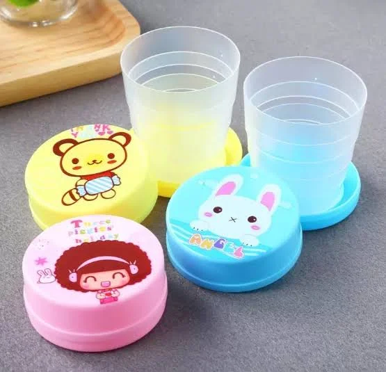 Folding Collapsible Folding Portable Traveling with a Magic Cup Glass -Each
