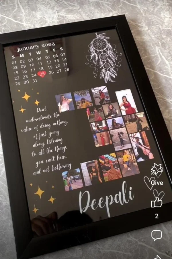 Customized Photo Frame, Customized Frame, Ideal Gift for Birthday, Anniversary, Valentine's, Wedding, Father's & Mother's Day, Gift for Friends Forever