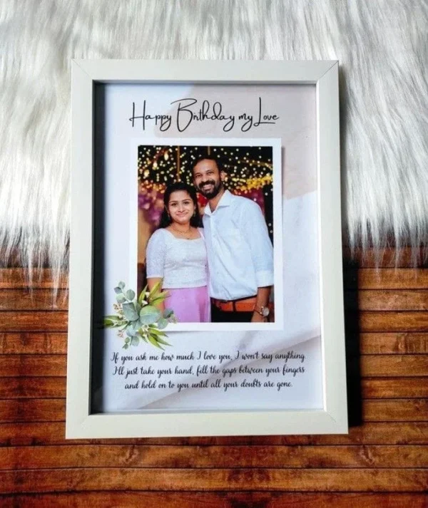 Customized Photo Frame, Customized Frame, Ideal Gift for Birthday, Anniversary, Valentine's, Wedding, Father's & Mother's Day, Gift for Friends Forever