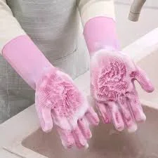 Magic Dishwashing Cleaning Sponge Gloves - Random Color