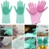 Magic Dishwashing Cleaning Sponge Gloves - Random Color