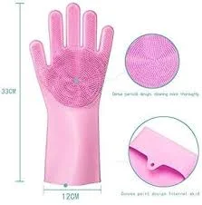 Magic Dishwashing Cleaning Sponge Gloves - Random Color