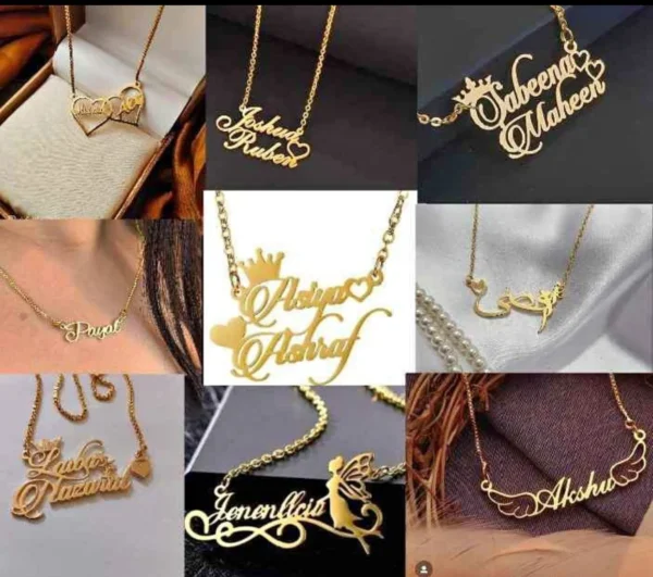 Customized Name Locket Golden Name Locket For Girls, Name Jewelry, Customize Necklace, Customize gift jewellery for girls