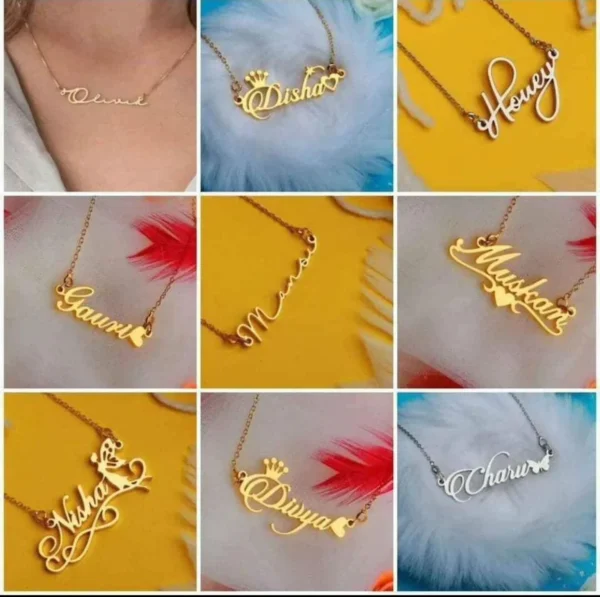 Customized Name Locket Golden Name Locket For Girls, Name Jewelry, Customize Necklace, Customize gift jewellery for girls