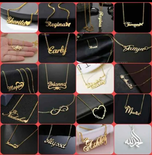 Customized Name Locket Golden Name Locket For Girls, Name Jewelry, Customize Necklace, Customize gift jewellery for girls