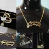 Customized Name Locket Golden Name Locket For Girls, Name Jewelry, Customize Necklace, Customize gift jewellery for girls