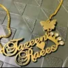 Customized Name Locket Golden Name Locket For Girls, Name Jewelry, Customize Necklace, Customize gift jewellery for girls