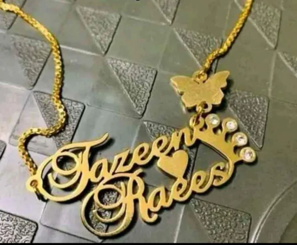 Customized Name Locket Golden Name Locket For Girls, Name Jewelry, Customize Necklace, Customize gift jewellery for girls