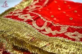 Customized Nikkah Dupatta - Nikkah Bridal Dupatta with 4 Sided Qabool Hai Lace