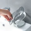 Smart soap holder very stylish and high quality leaf shape for bathroom and kitchen household essentials self adhesive soap dispenser