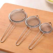 Pack of 3 - Steel Mesh Tea Strainer - Silver Kitchen Tools and Accessories