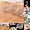 Pack of 3 - Steel Mesh Tea Strainer - Silver Kitchen Tools and Accessories