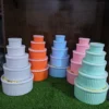 Plastic Bowl Set 5-Pcs/ Next Icon Plastic Food Container Set with Lid - Random Color