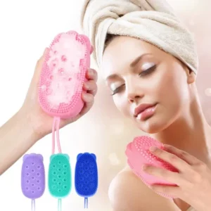 Silicone Bubble Bath Brush, Double Sided Soft Deep Cleaning Bubble Brush