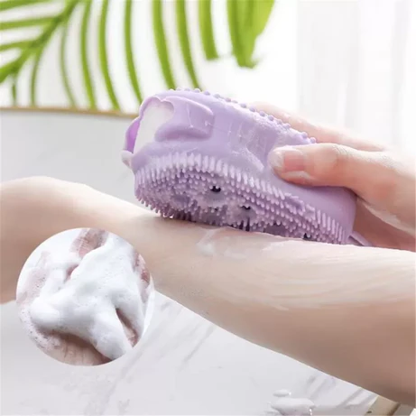 Silicone Bubble Bath Brush, Double Sided Soft Deep Cleaning Bubble Brush